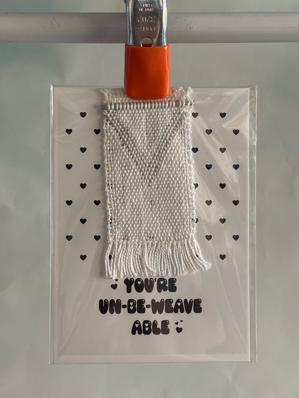 Handwoven Mini Tapestry Wall Hanging And Card